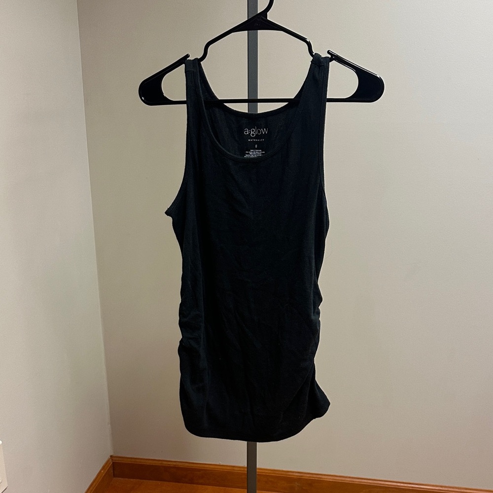 a:glow Charcoal Maternity Tank Top